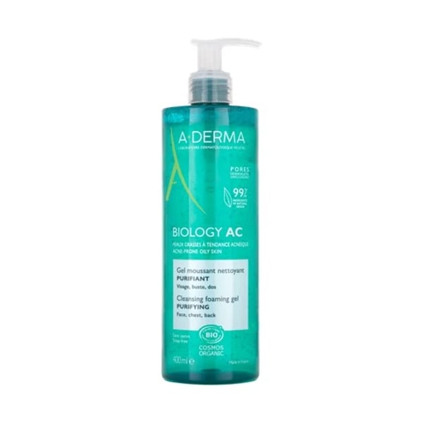 A-Derma Biology AC Purifying Foaming Cleansing Gel 400ml - ASFO Store