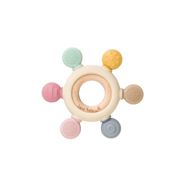 Saro Wood/Silicone Sensory Teether