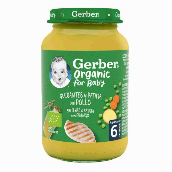 Gerber Organic Pea, Potato and Chicken 190G 6M+