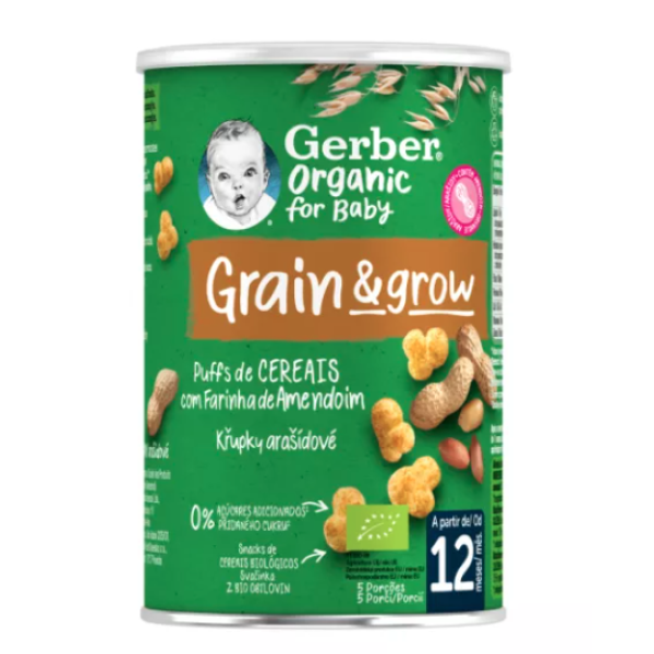 Gerber Bio NutriPuffs Peanuts 35G 12M+