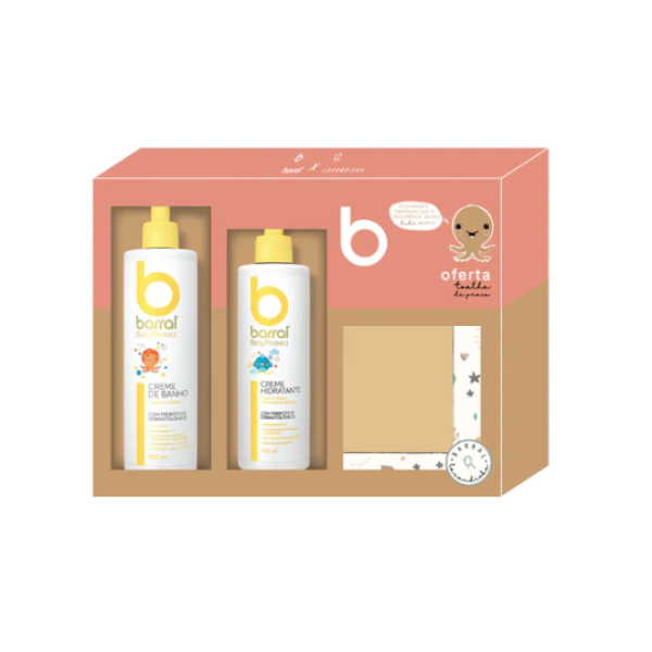 Barral BabyProtect Pack Moisturizing Cream + Bath Cream + Towel Offer