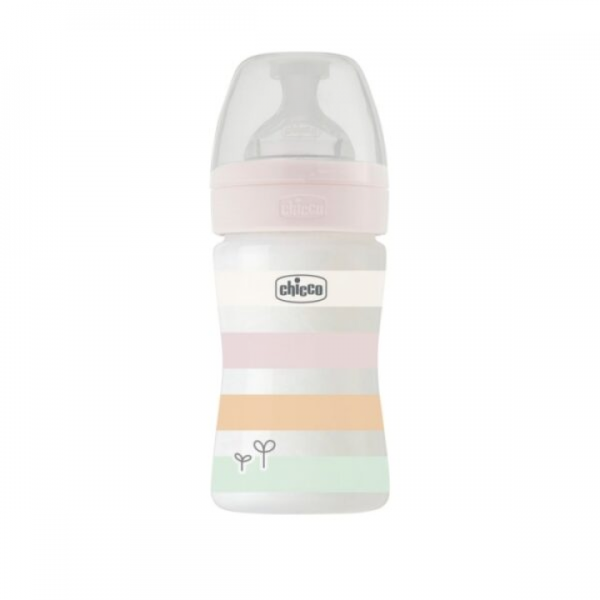 Chicco Well Being White 150ml Slow Silicone Bottle