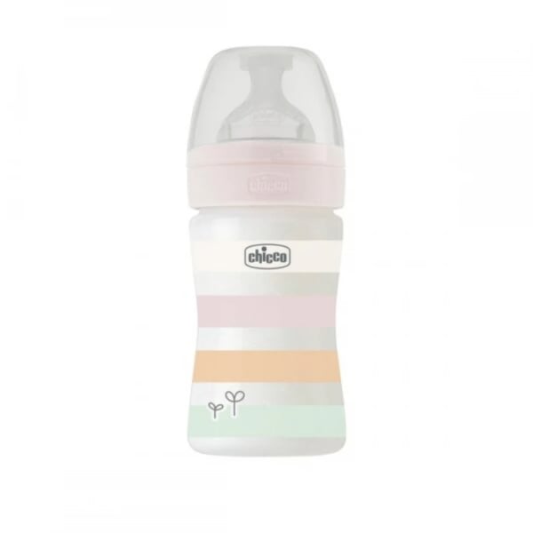 Chicco Well-Being Plastic Bottle 150ml Normal Flow White