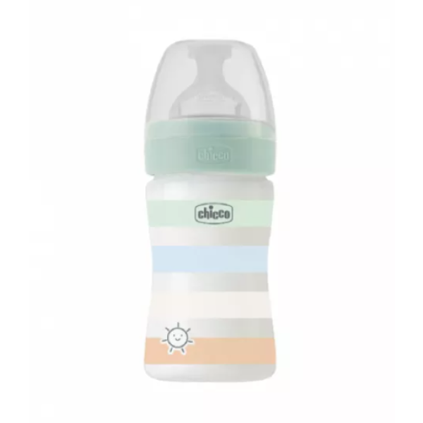 Chicco Well Being Green Bottle 150 ml Sicone Lento