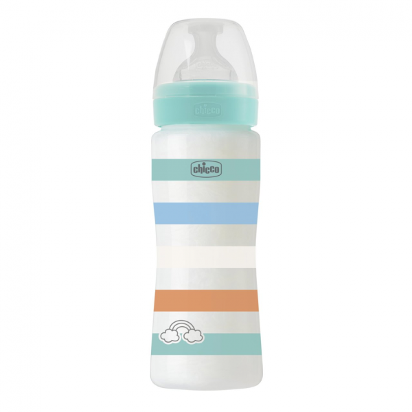 Chicco Well Being Green Bottle 330ml Fast Silicone