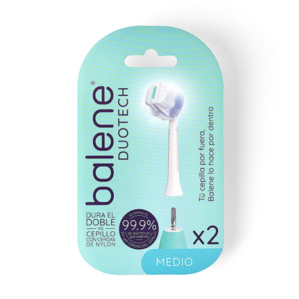 Balene Duotech Medium Refill Toothbrush X2