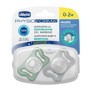 Chicco Physio Pacifiers Micro Shape Silicone Luminous Green 0-2M