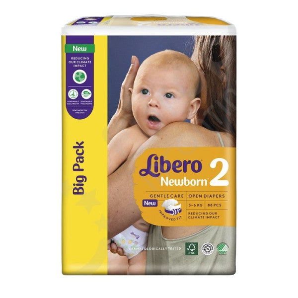 Libero Newborn 2 Diapers 3-6kg MegaPack X86