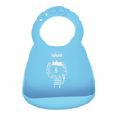 Chicco Blue Silicone Bib 6M+