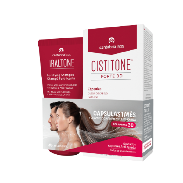 Cistitone Forte BD 60 Capsules + Iraltone Fortifying Shampoo 200ml