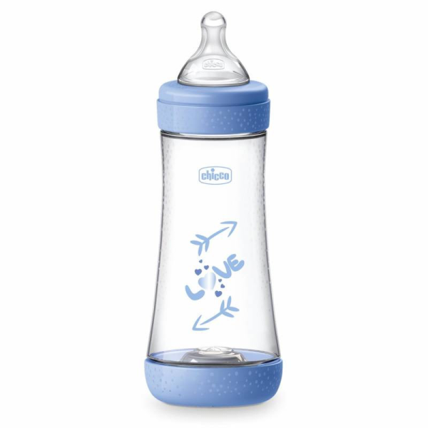 Chicco Perfect5 Silicone Bottle 300ml Blue