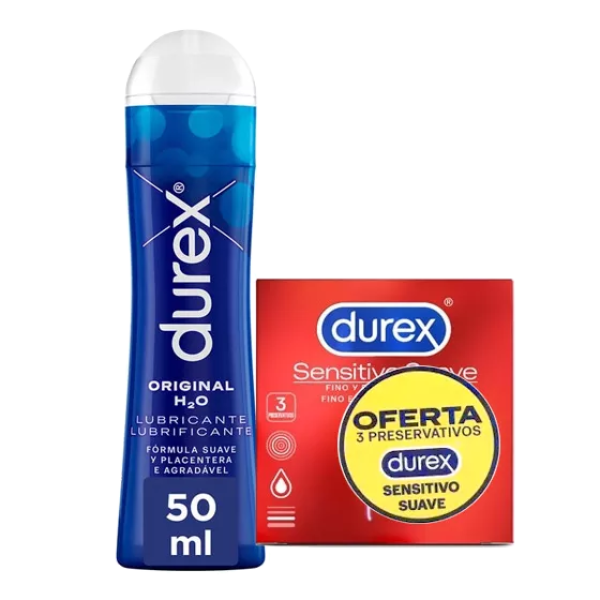 Durex Original Lubricant Kit 50ml + Durex Sensitive Condoms x3