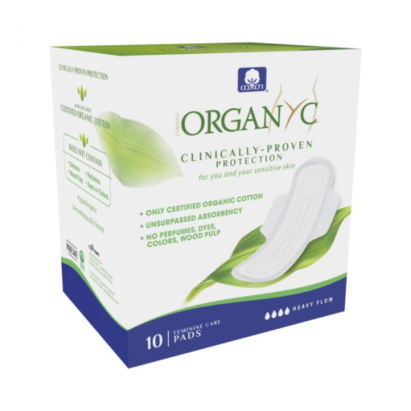 Organyc Intense Night Sanitary Pads Sachets X10