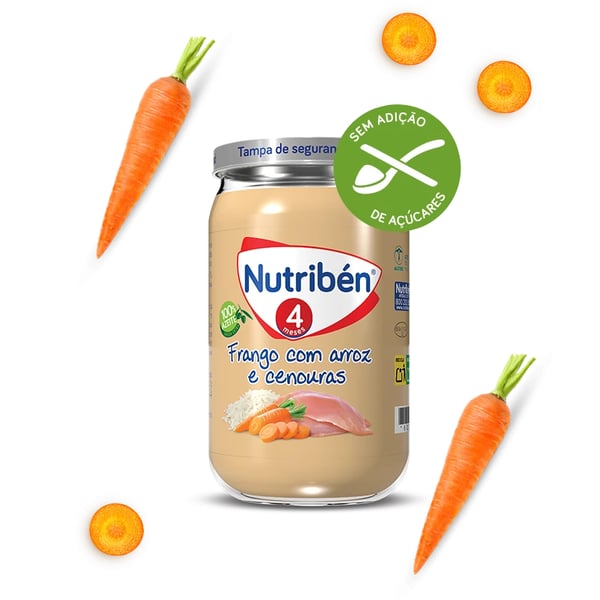 Nutribén Jar 4M Chicken with Rice and Carrots 235G