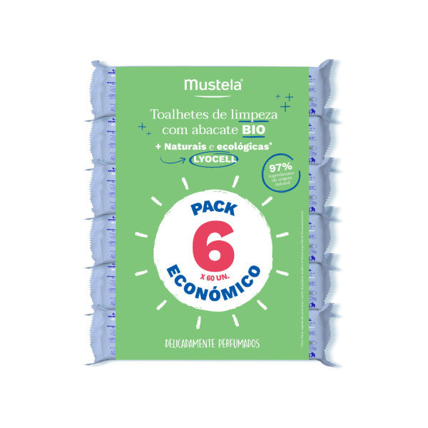 Mustela Baby Lyocell Bio Cleaning Wipes X60