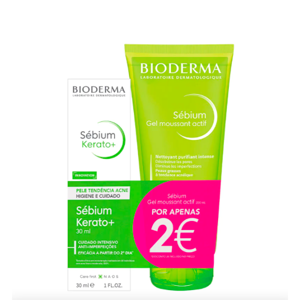 Bioderma Sébium Kerato+ + Sébium Gel Moussant Actif