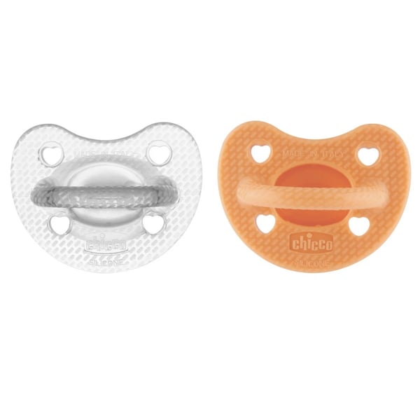Chicco PhysioForna Luxe Pacifier Orange/Transparent 6-16M X2