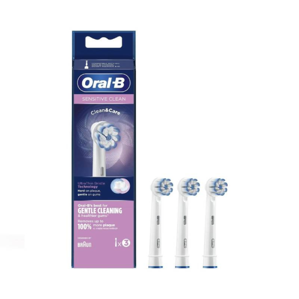 Oral B Sensitive Clean Electric Toothbrush Refills x3