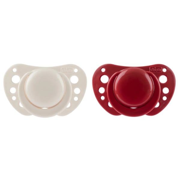 Chicco Physio Air Pacifier White/Red 6-16M X2