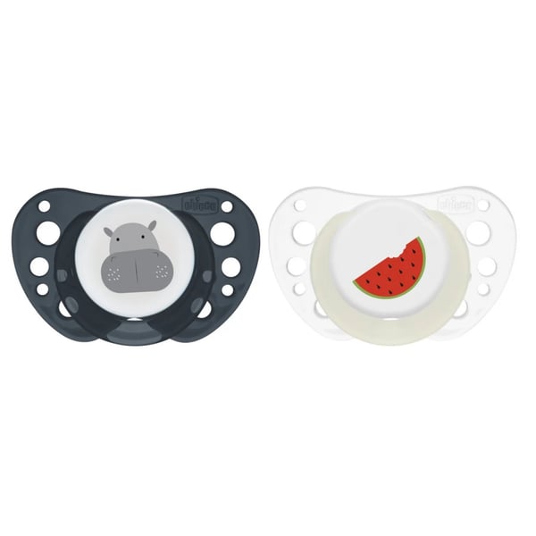 Chicco Physio Air Pacifier Hippo/Watermelon 16-36M X2