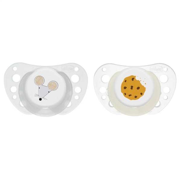Chicco Physio Air Transparent Pacifier Mice 16-36M X2