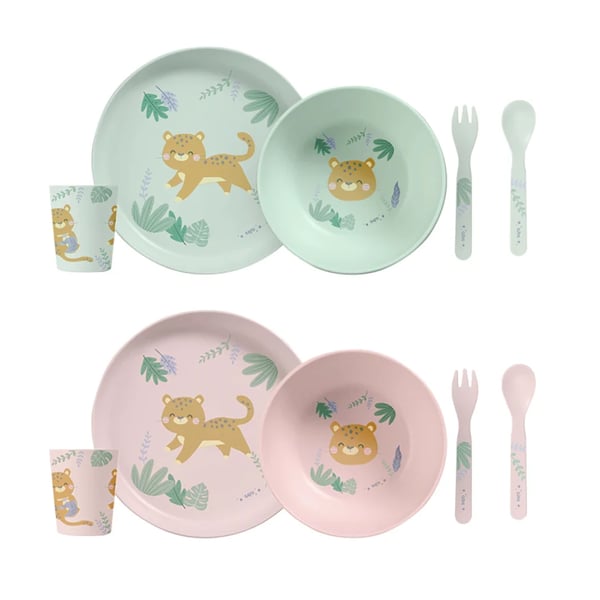 Saro Dinnerware 5 Pieces Jungle Cheetahs