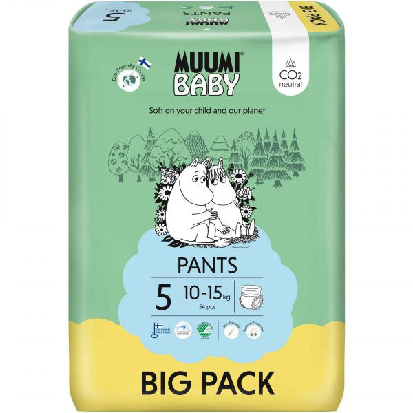 Muumi Baby Pants Big Pack Diapers Underwear 5 (10-15Kg) X54
