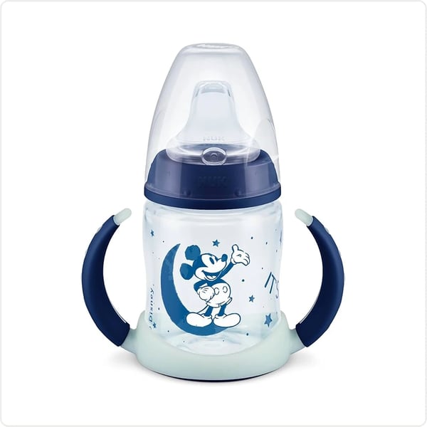 Nuk First Choice Mickey Night Learning Bottle 6-18M 150ml - Glows in the Dark