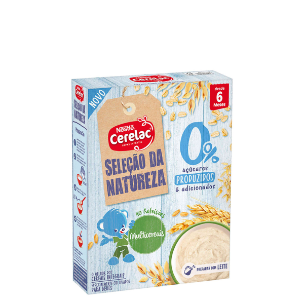 Nestlé Cerelac Nature's Selection Multicereals 0% Sugar 6M 180G