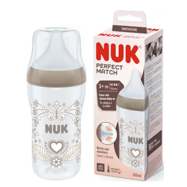 Nuk Perfect Match Color Silicone Teat Bottle M 260ml