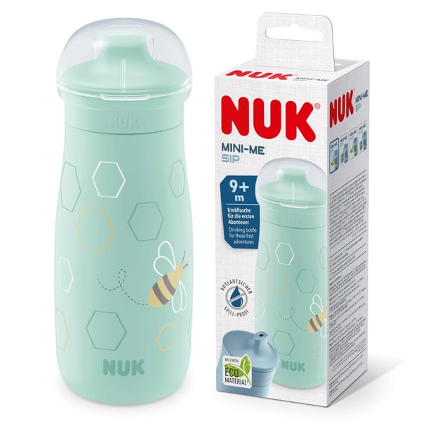 Nuk Mini Me Sip Sports Bottle with Mouthpiece 300ml +9M Green