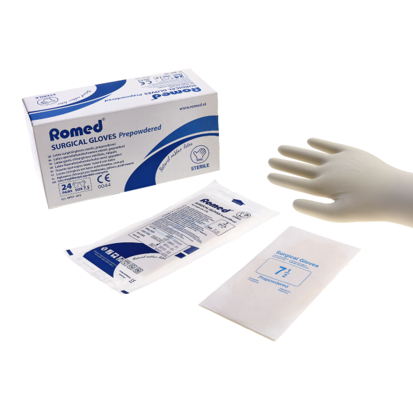 Romed Latex Surgical Gloves with T7 Powder