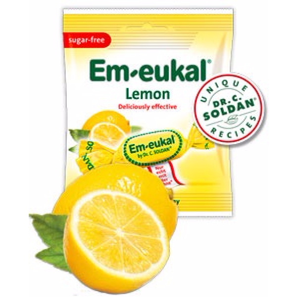 Em-Eukal Lemon Sugar Free Cough Candy 50g