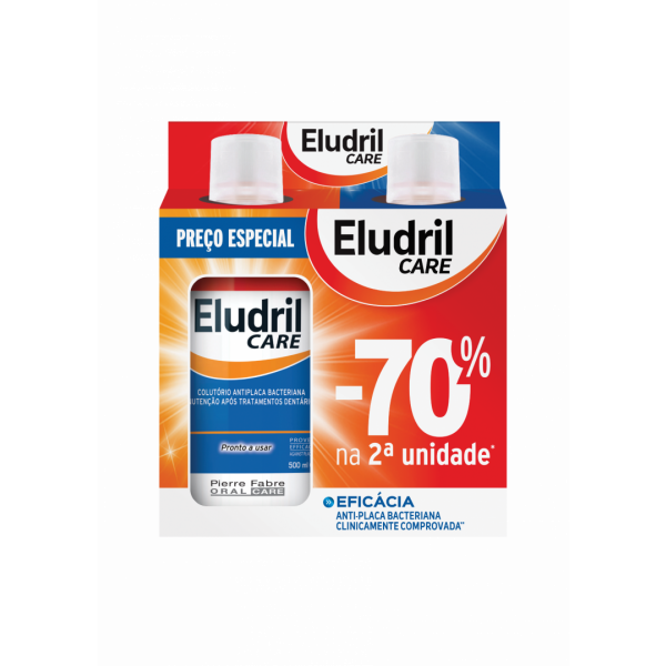 Eludril Care Mouthwash 500ml X2 -70% Discount