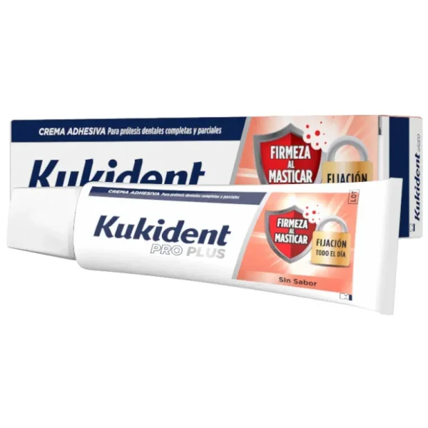 Kukident Pro Plus Firmness Chewable Denture Adhesive Cream without Flavor 40G