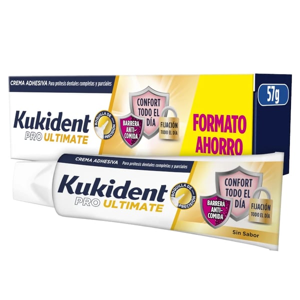 Kukident Pro Ultimate All-Day Comfort - Flavorless Denture Adhesive 57g