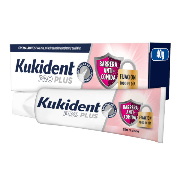 Kukident Pro Plus Anti-Food Barrier Unflavored Denture Adhesive Cream 40G