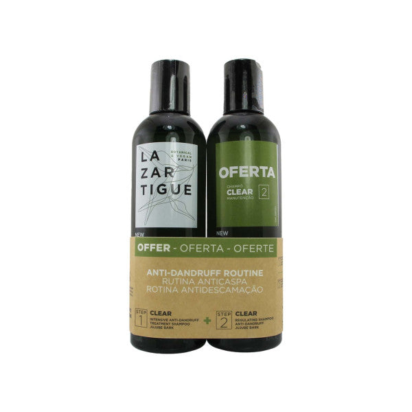 Lazartigue Clear Anti-Dandruff Shampoo Phase 1 and Phase 2 Pack