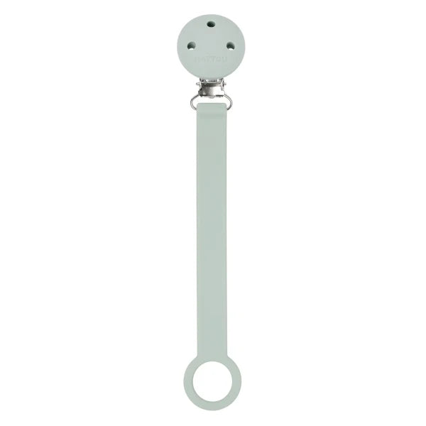 Nattou Pacifier Chain Silicone Ribbon Sage Green