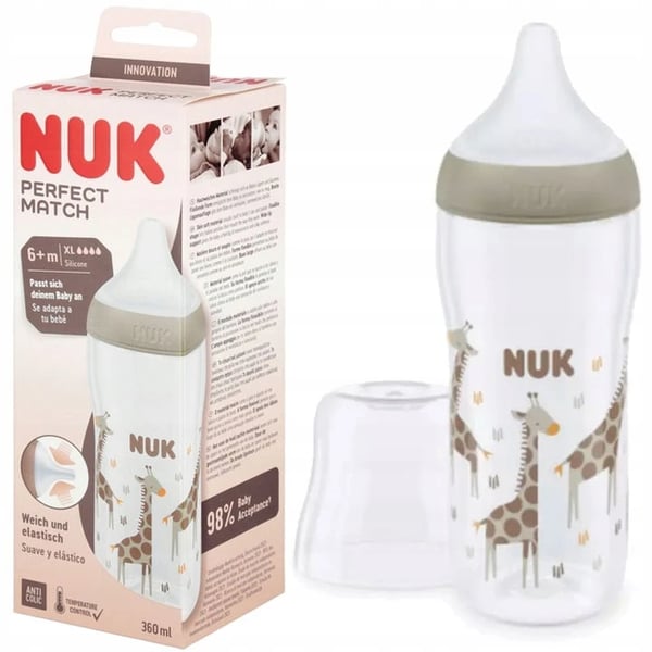 Nuk Perfect Match Giraffe Teat Silicone XL Bottle 360ml