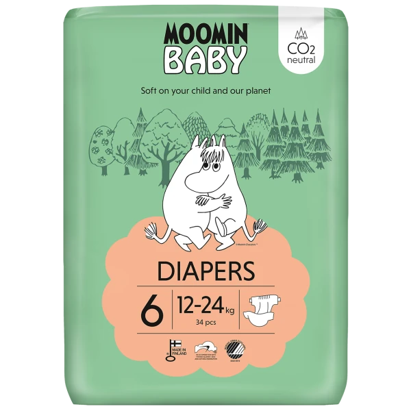 Moomin Baby Diapers Diapers 6 (12-24Kg) X34