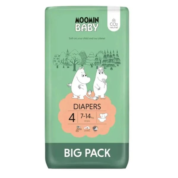 Moomin Baby Diapers Diapers 4 Big Pack (7-14Kg) X63