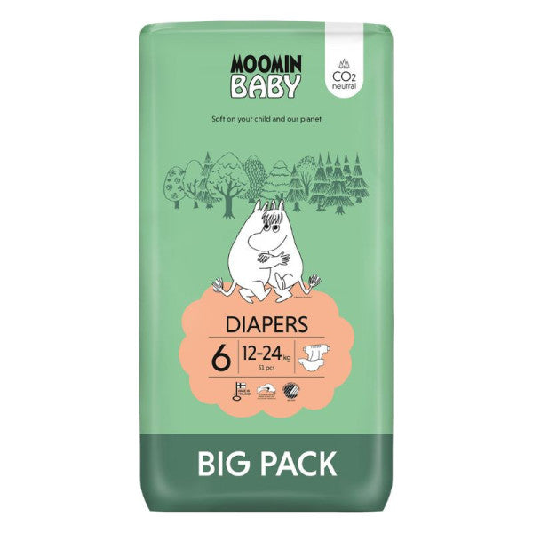 Moomin Baby Diapers Diapers 6 Big Pack (12-24Kg) X51