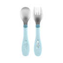 Chicco Blue Stainless Steel Cutlery Set 18M+