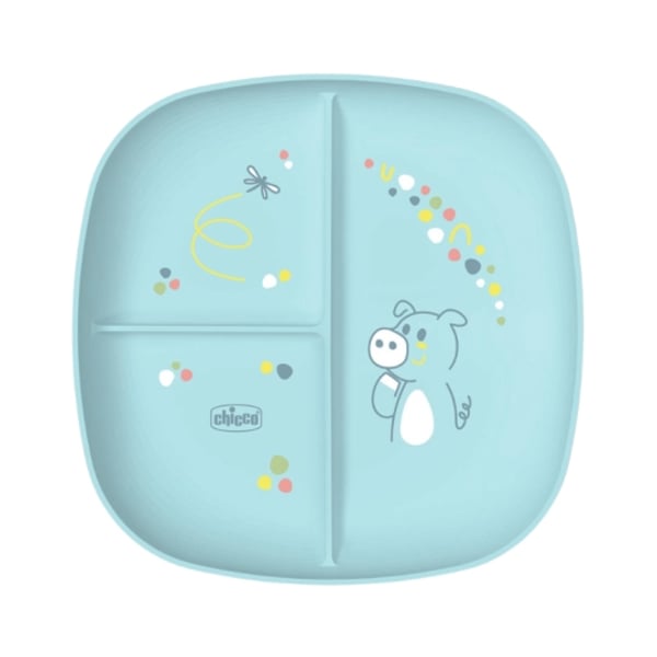 Chicco Plate with Dividers Blue 12M+