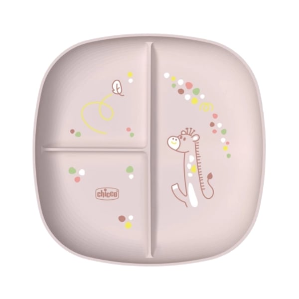 Chicco Plate with Pink Dividers 12M+