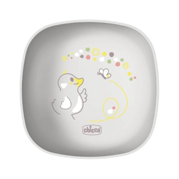 Chicco Bowl with Lid Gray 6M+