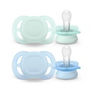 Philips Avent Ultra Start Pacifier 0-2M Green/Blue X2