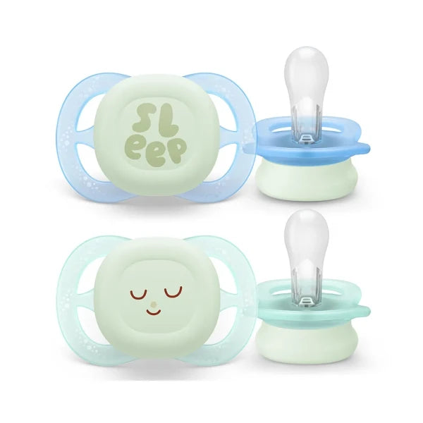 Philips Avent Ultra Start Night Time Pacifier Green/Blue 0-2M