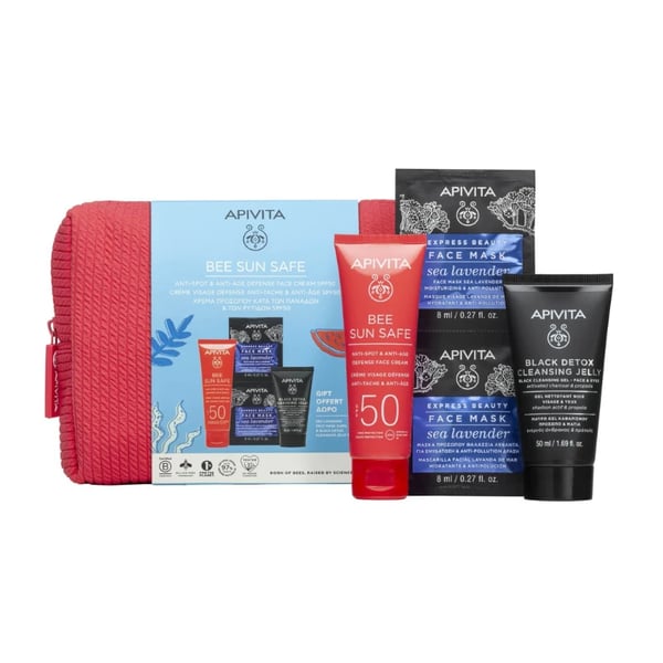 Apivita Bee Sun Safe Apivita Bee Sun Safe Anti-Blemish and Anti-Aging Defense Cream SPF50 50ml with Gift Bag
